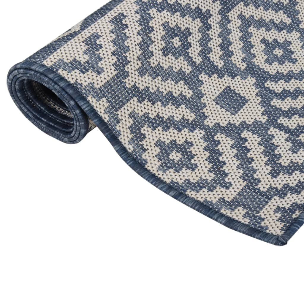 Vidaxl outside rug with pattern flat -woven 200x280 cm blue