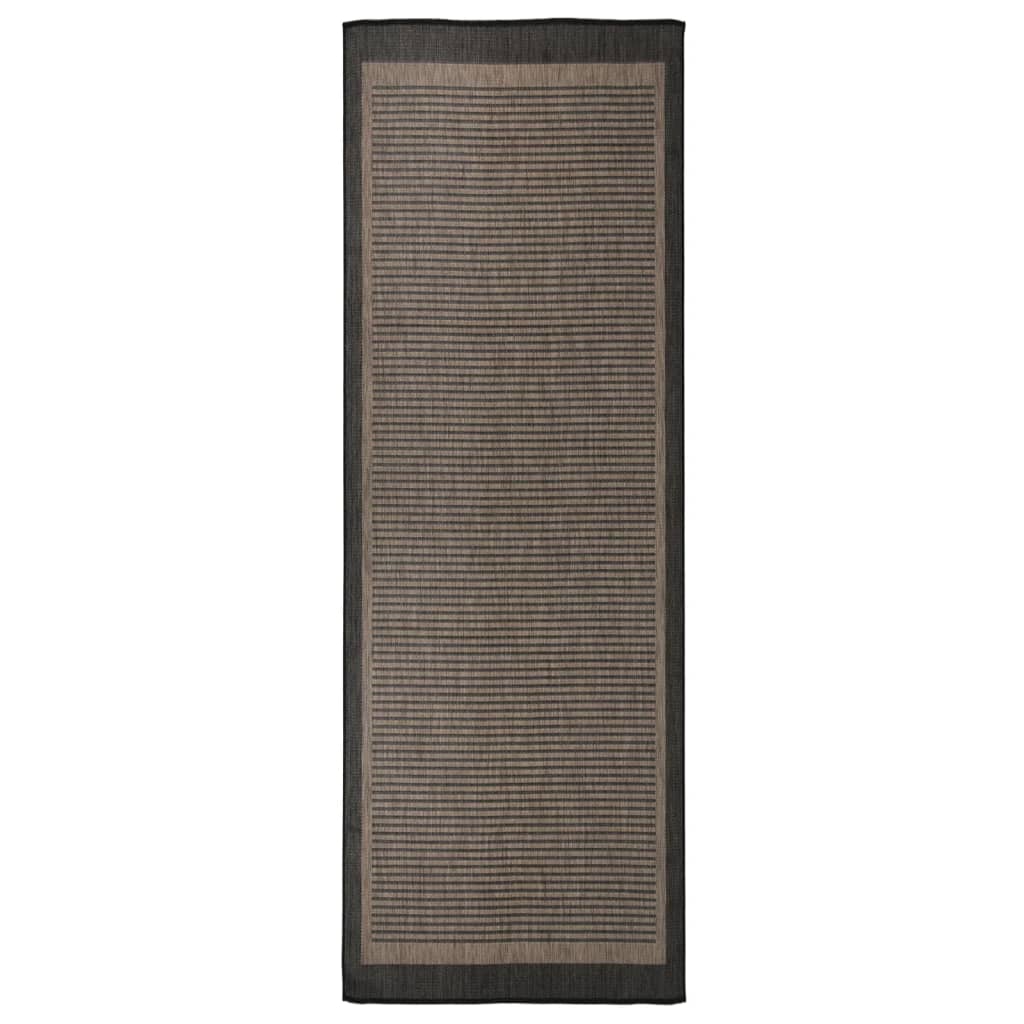 Vidaxl mimo koberec plochý tkaný 80x250 cm tmavě hnědá