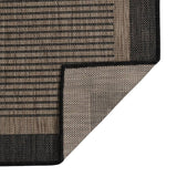 Vidaxl Outside Rug Flat Woven 140x200 cm de color marrón oscuro