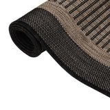 Vidaxl Outside Rug Flat Woven 140x200 cm de color marrón oscuro