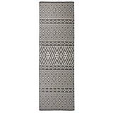 Vidaxl outside rug with pattern flat -woven 80x250 cm black