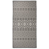 Vidaxl outside rug with pattern flat -woven 100x200 cm black