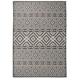 Vidaxl outside rug with pattern flat woven 140x200 cm black
