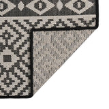 Vidaxl outside rug with pattern flat woven 140x200 cm black