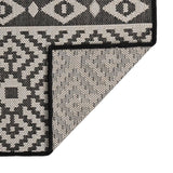 Vidaxl outside rug with pattern flat -woven 160x230 cm black