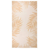 Vidaxl ausserhalb vun Teppech mat Blatmuster flaach gewéckt 80x150 cm