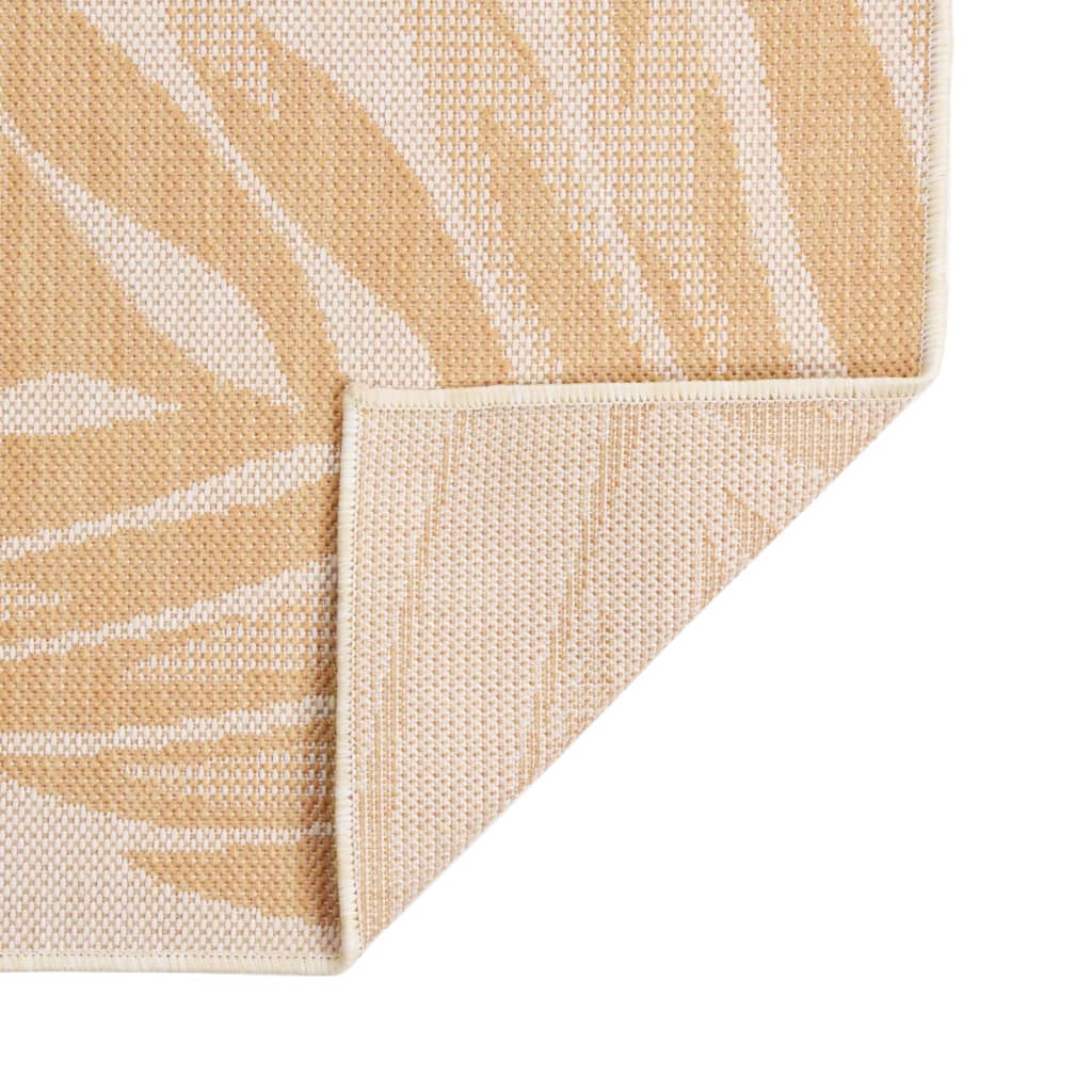 Vidaxl outside rug with leaf pattern flat woven 80x250 cm