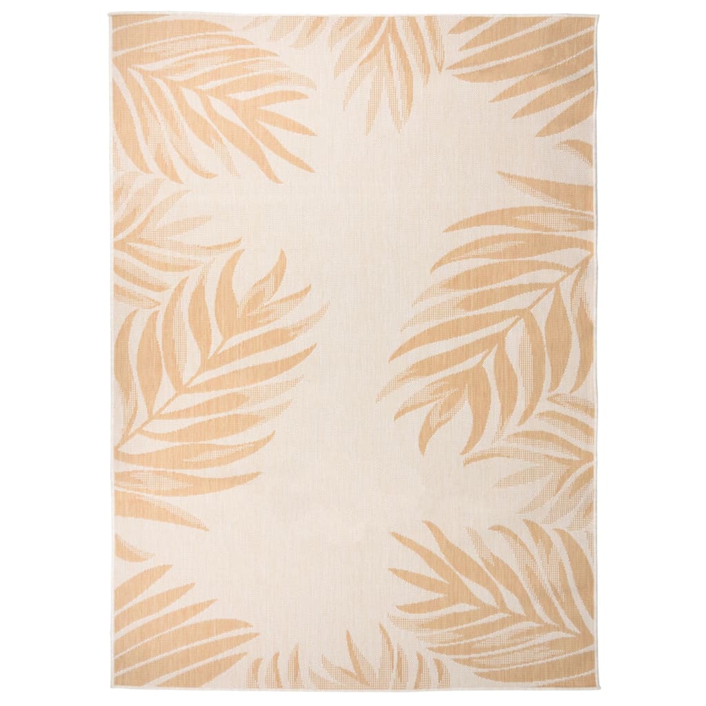 Vidaxl outside rug with leaf pattern flat -woven 200x280 cm