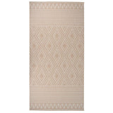Vidaxl zunanja preproga z vzorcem, tkano 100x200 cm rjava