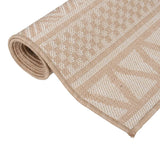 Vidaxl zunanja preproga z vzorcem, tkano 100x200 cm rjava