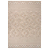 Vidaxl ausserhalb vun Teppech mat Muster flaach -woven 120x170 cm Brown