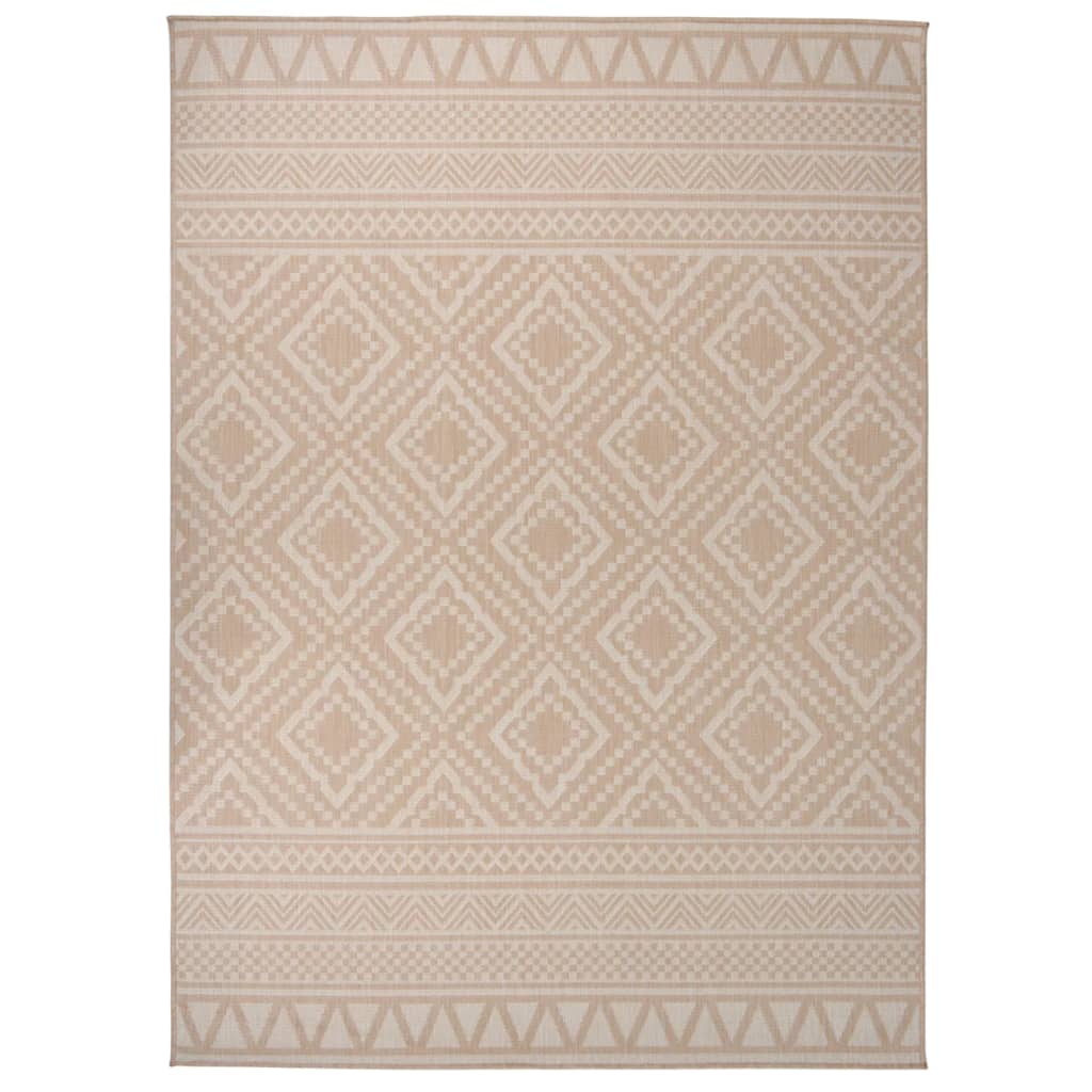 Vidaxl outside rug with pattern flat -woven 200x280 cm brown