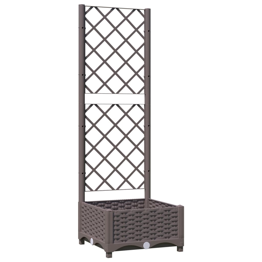 VidaXL Plannet with slat work 40x40x121.5 cm Polypropene brown