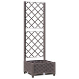 VidaXL Plannet with slat work 40x40x121.5 cm Polypropene brown