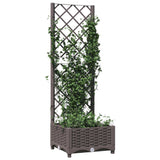 VidaXL Plannet with slat work 40x40x121.5 cm Polypropene brown