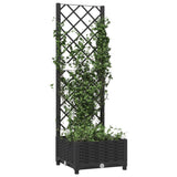VidaXL Plannet with slat work 40x40x121.5 cm Polypropene black