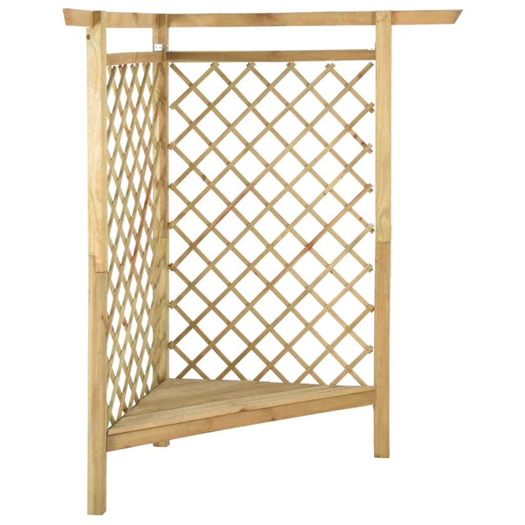 Pérgola de canto vidaxl com sofá 166x81x174 cm de madeira de pinheiro impregnada