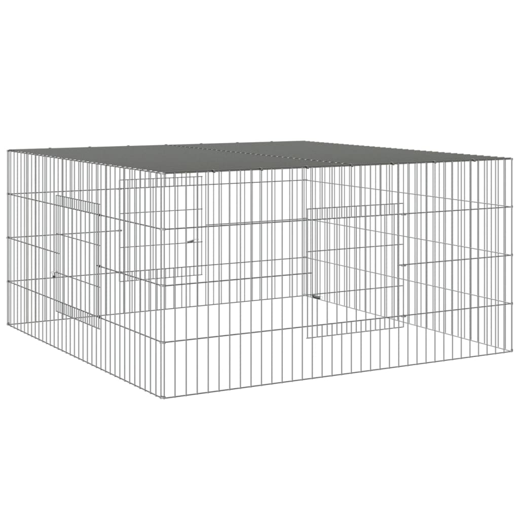 Vidaxl kaninbur 110x110x55 cm galvanisert jern