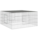 Vidaxl kaninbur 110x110x55 cm galvanisert jern