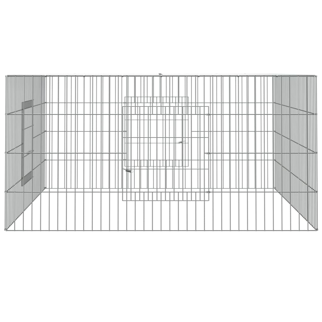 Vidaxl kaninbur 110x110x55 cm galvanisert jern