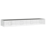 Cage di coniglio Vidaxl con 4 pannelli 433x109x54 cm galvanizzato