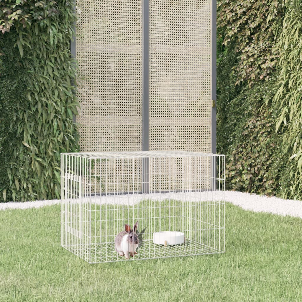 Vidaxl kaninbur 78x54x54 cm galvanisert jern