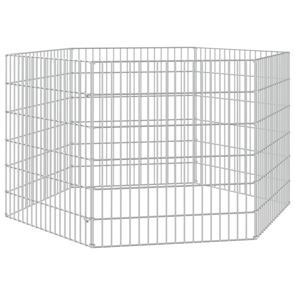Vidaxl Animal Shelter 6 Panels 54x60 cm galvanisert jern