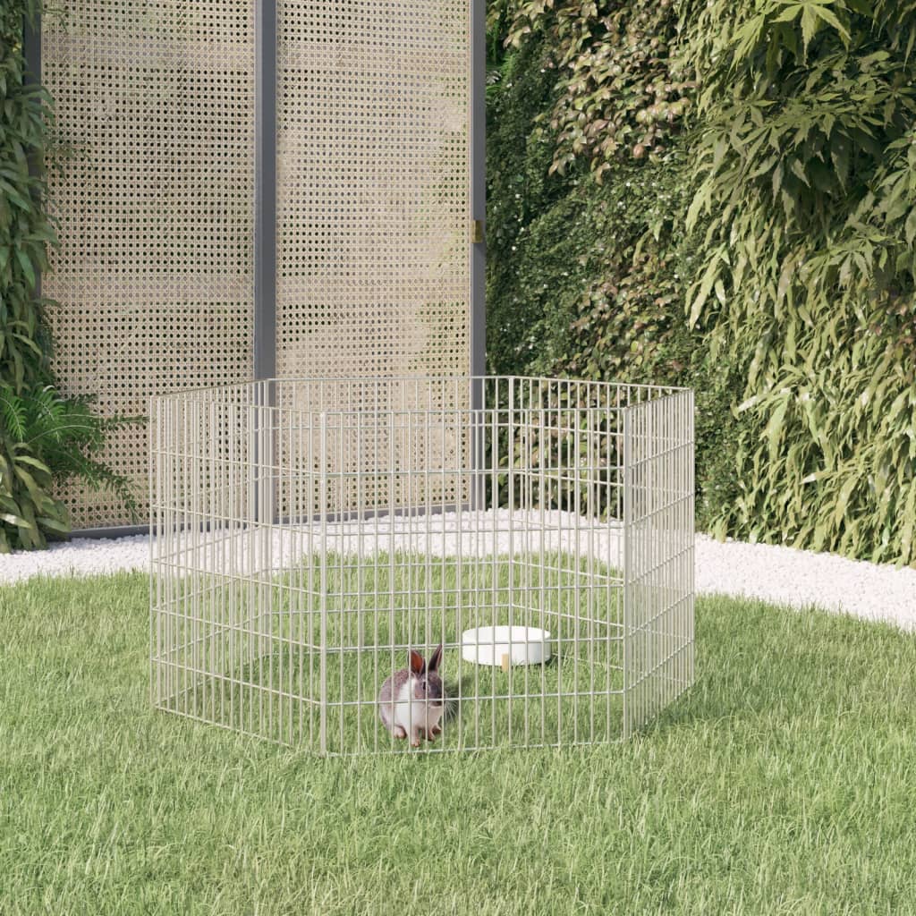 Vidaxl Animal Shelter 6 Panels 54x60 cm galvanisert jern