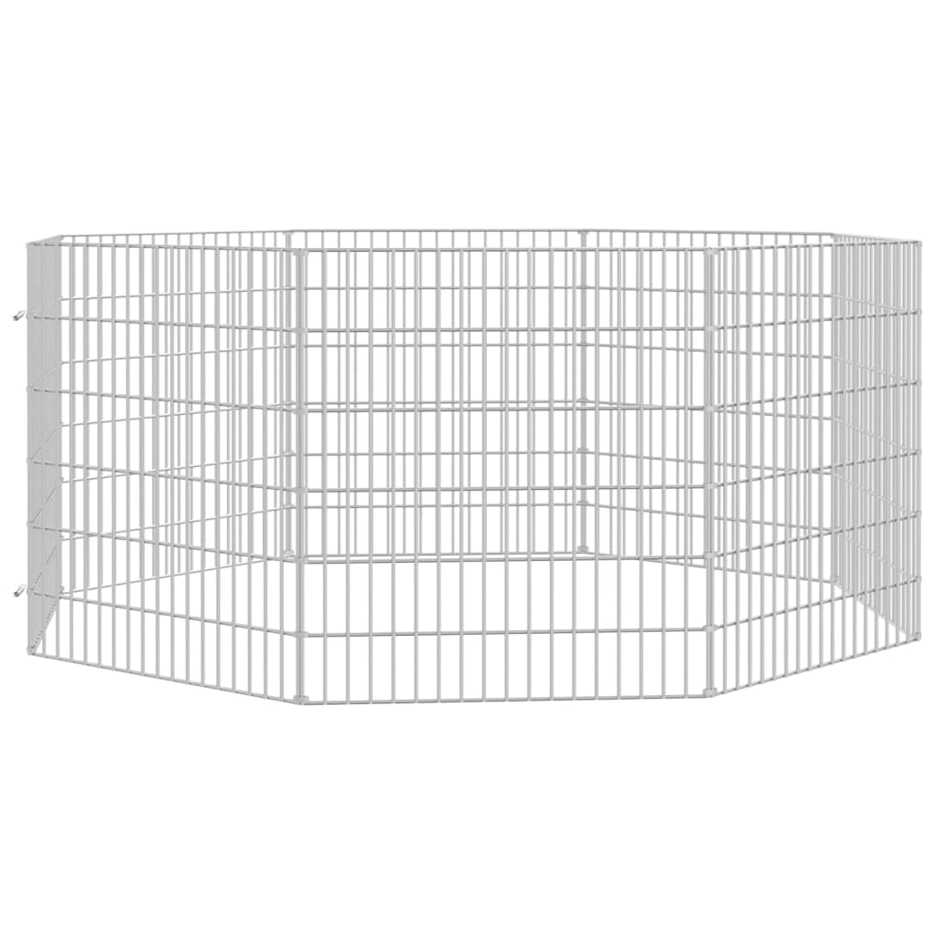 Vidaxl Animal Encosuation 8 Panels 54x60 cm galvanisert jern