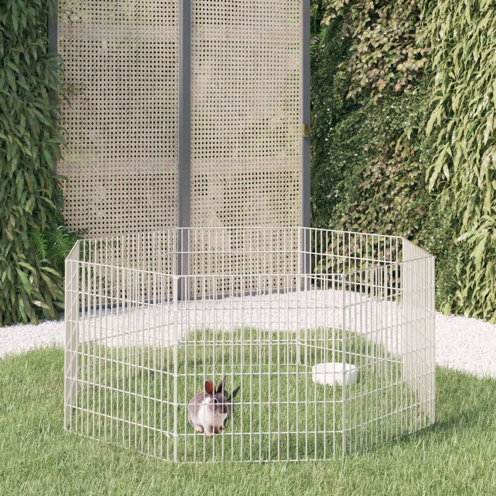 Vidaxl Animal Encosuation 8 Panels 54x60 cm galvanisert jern