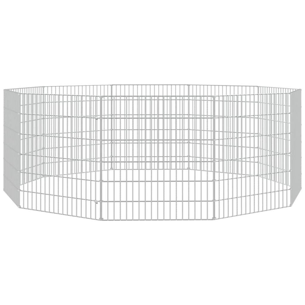 Vidaxl Animal Shelter 10 Panels 54x60 cm galvanisert jern