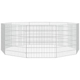 Vidaxl Animal Shelter 10 Panels 54x60 cm galvanisert jern