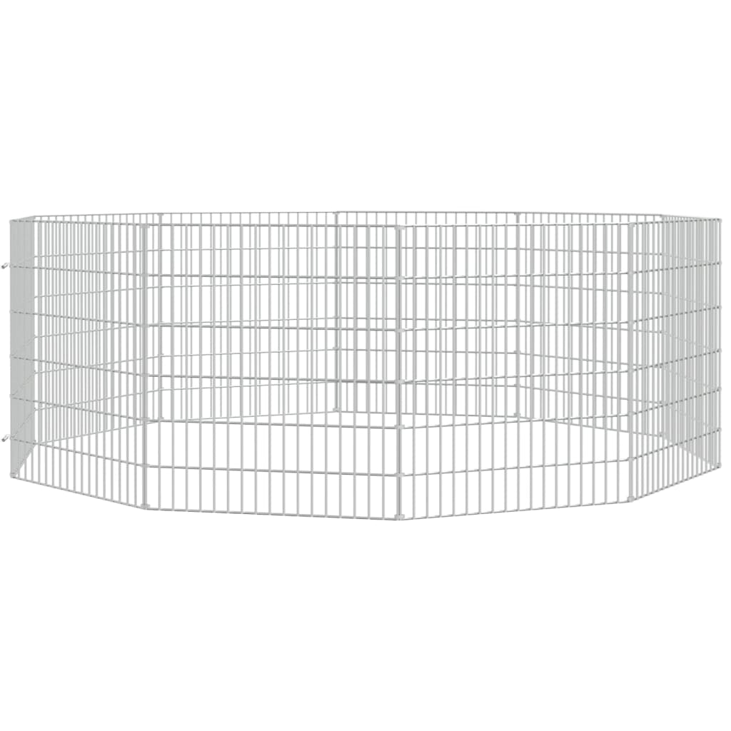 Vidaxl Animal Shelter 10 Panels 54x60 cm galvanisert jern