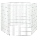 Vidaxl Animal Encosuation 6 Panels 54x80 cm galvanisert jern