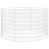 Vidaxl animal enclosure 8 panels 54x80 cm galvanized iron