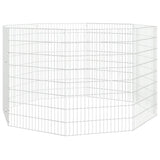Vidaxl animal enclosure 8 panels 54x80 cm galvanized iron