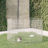 Vidaxl animal enclosure 8 panels 54x80 cm galvanized iron