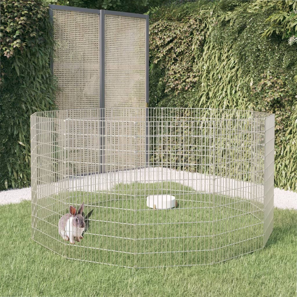 Vidaxl Animal Storage 12 pannelli 54x100 cm Galvanizzato