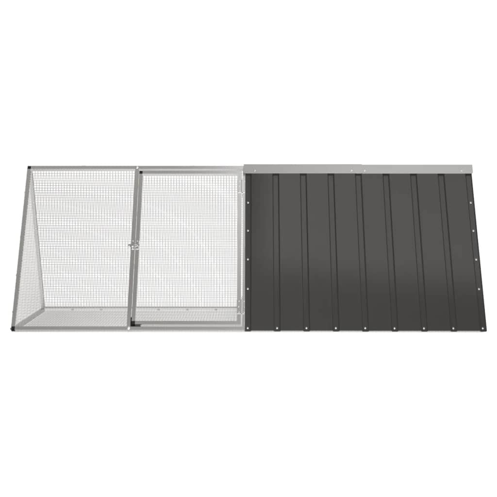 Vidaxl Rabbit hutch 2015x80.5x71 cm Galvanized steel anthracite