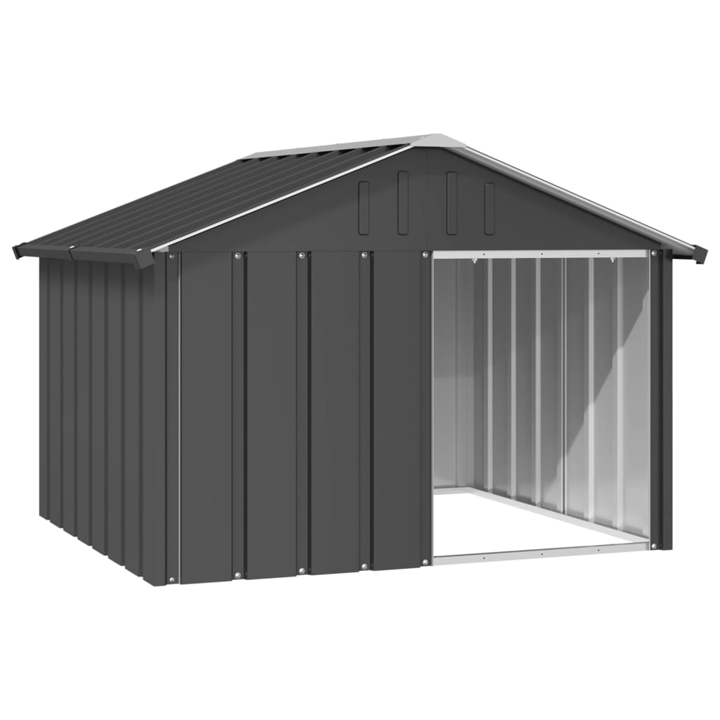 Vidaxl dog loft 116.5x103x81.5 cm galvanized steel anthracite color