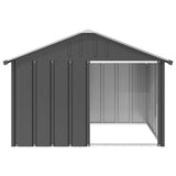Vidaxl dog loft 116.5x103x81.5 cm galvanized steel anthracite color