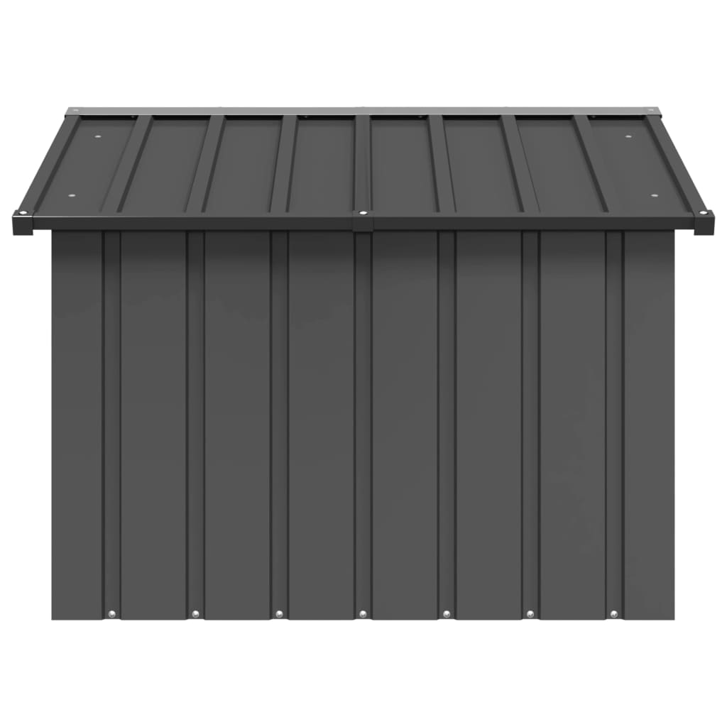 Vidaxl dog loft 116.5x103x81.5 cm galvanized steel anthracite color