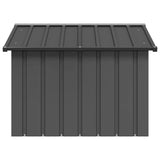 Vidaxl dog loft 116.5x103x81.5 cm galvanized steel anthracite color