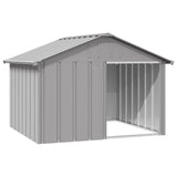 Vidaxl Dog Loft 116.5x103x81,5 cm galvaniseret stålgrå