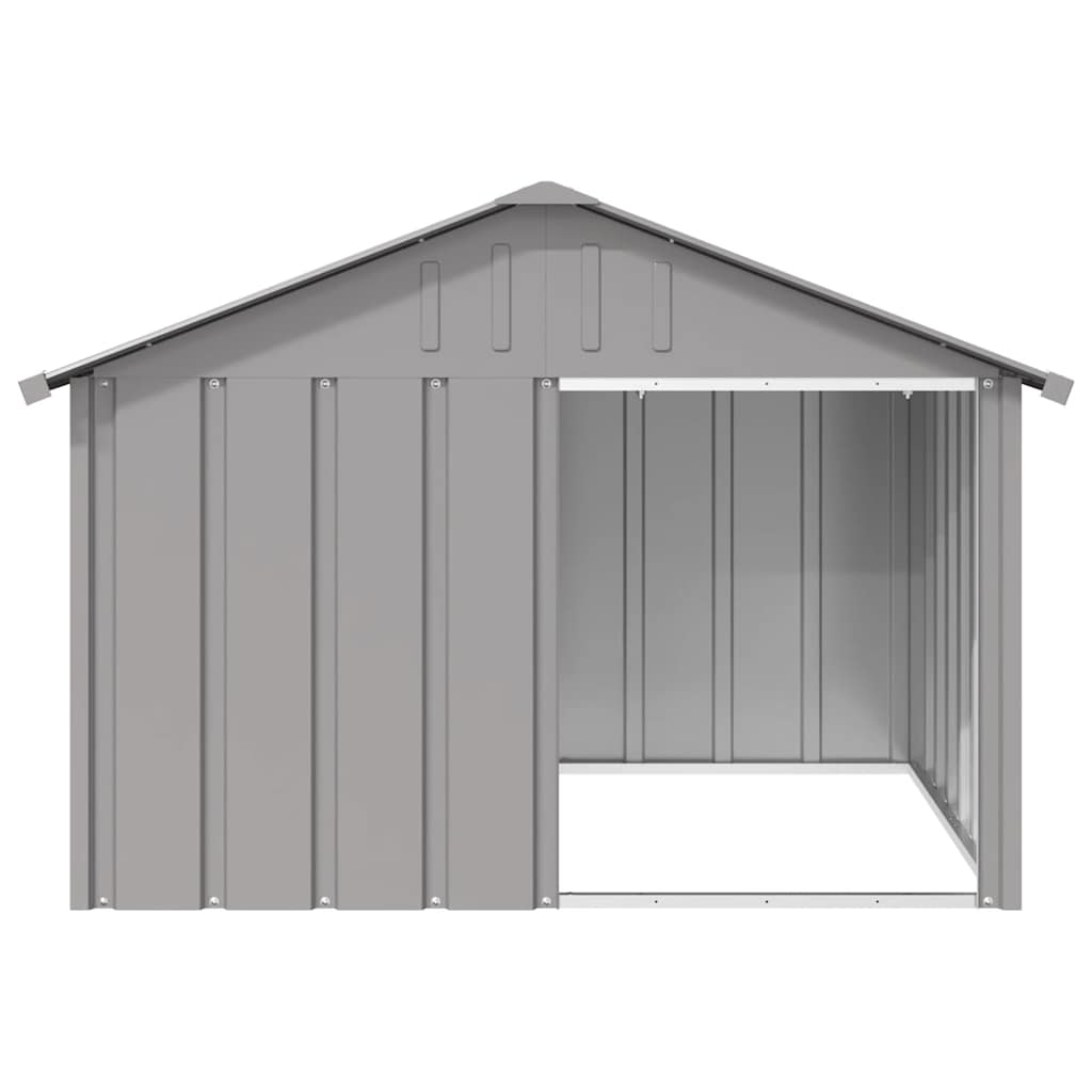 Vidaxl Dog Loft 116.5x103x81,5 cm galvaniseret stålgrå