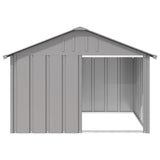 Vidaxl Dog Loft 116.5x103x81,5 cm galvaniseret stålgrå