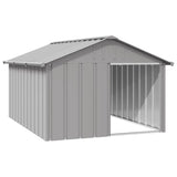 Vidaxl Dog loft 116.5x153x81.5 cm galvaniseret stålgrå