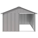 Vidaxl Dog loft 116.5x153x81.5 cm galvaniseret stålgrå