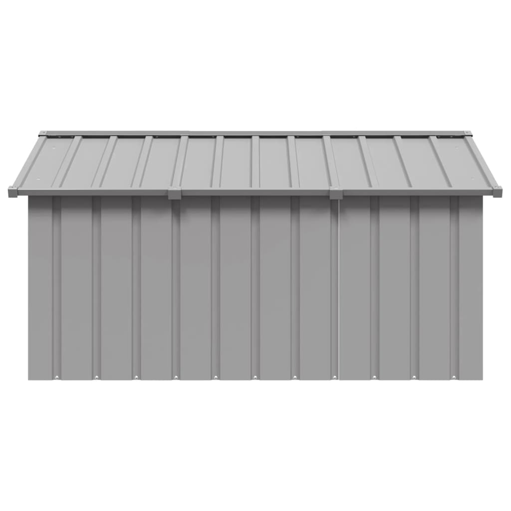 Vidaxl Dog loft 116.5x153x81.5 cm galvaniseret stålgrå