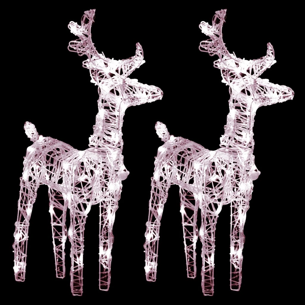 Vidaxl Christmas animals 2 st 80 LEDs Acrylic warm white